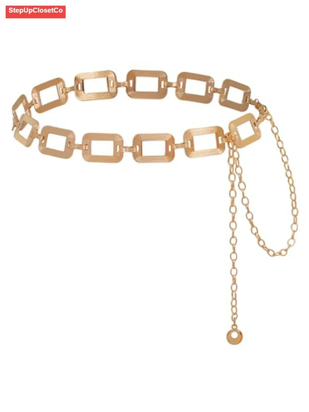 Adjustable Chunky Metal Waist Chain Belt for Women Dresses Jeans